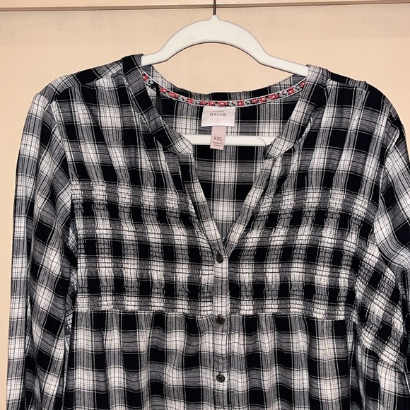 Knox Rose XXL checkerd midi dress with long sleeve in like new condition - Picture 2 of 10